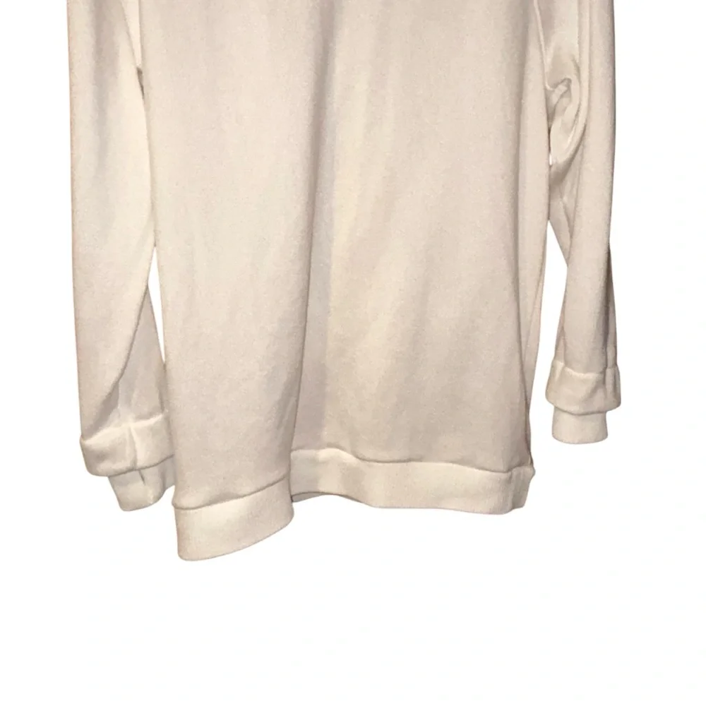 Fabletics Womens White Lounge Knit Bomber Jacket Shacket XXL Soft Athleisure‎